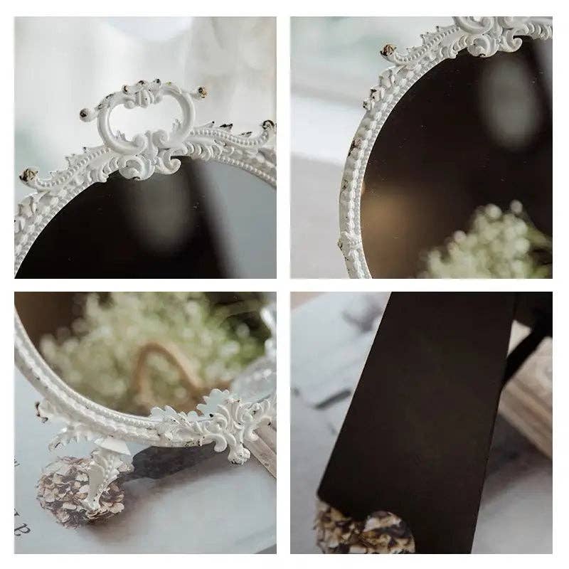 Round White Mirror