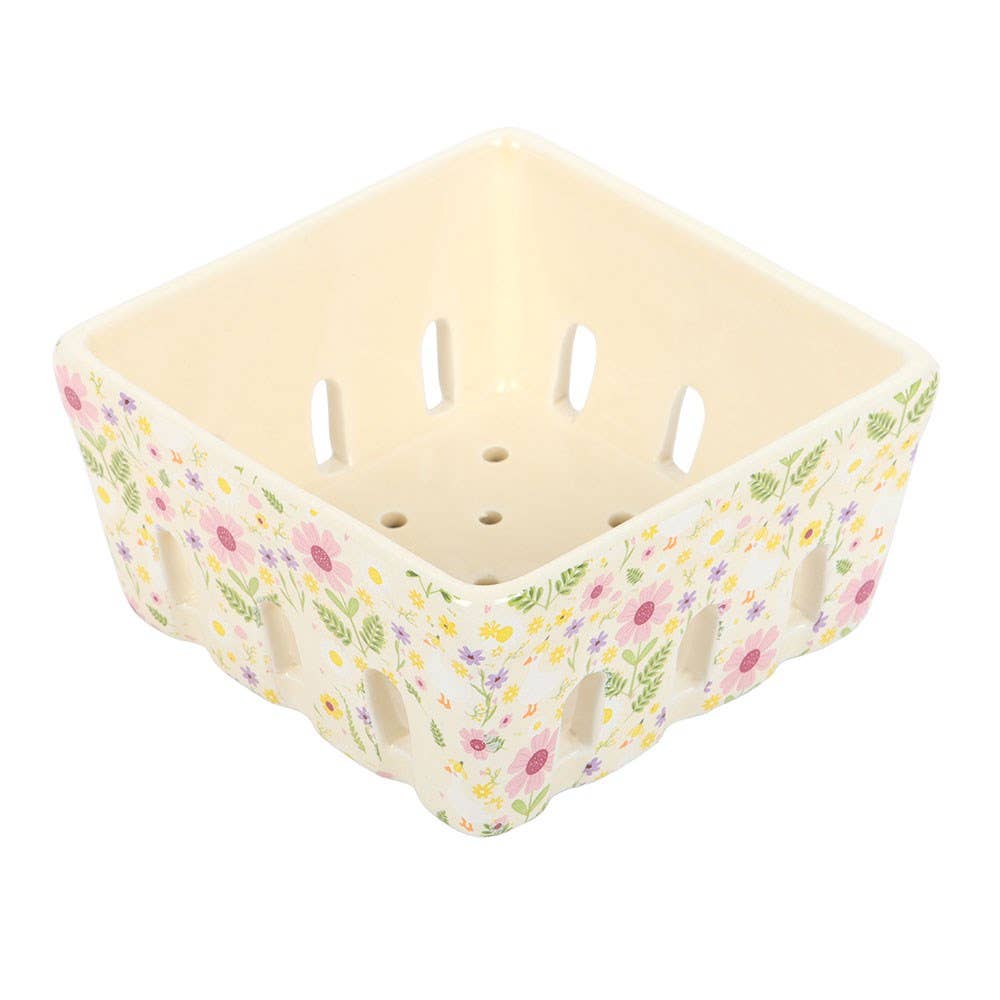 Daisy & Duck ceramic basket