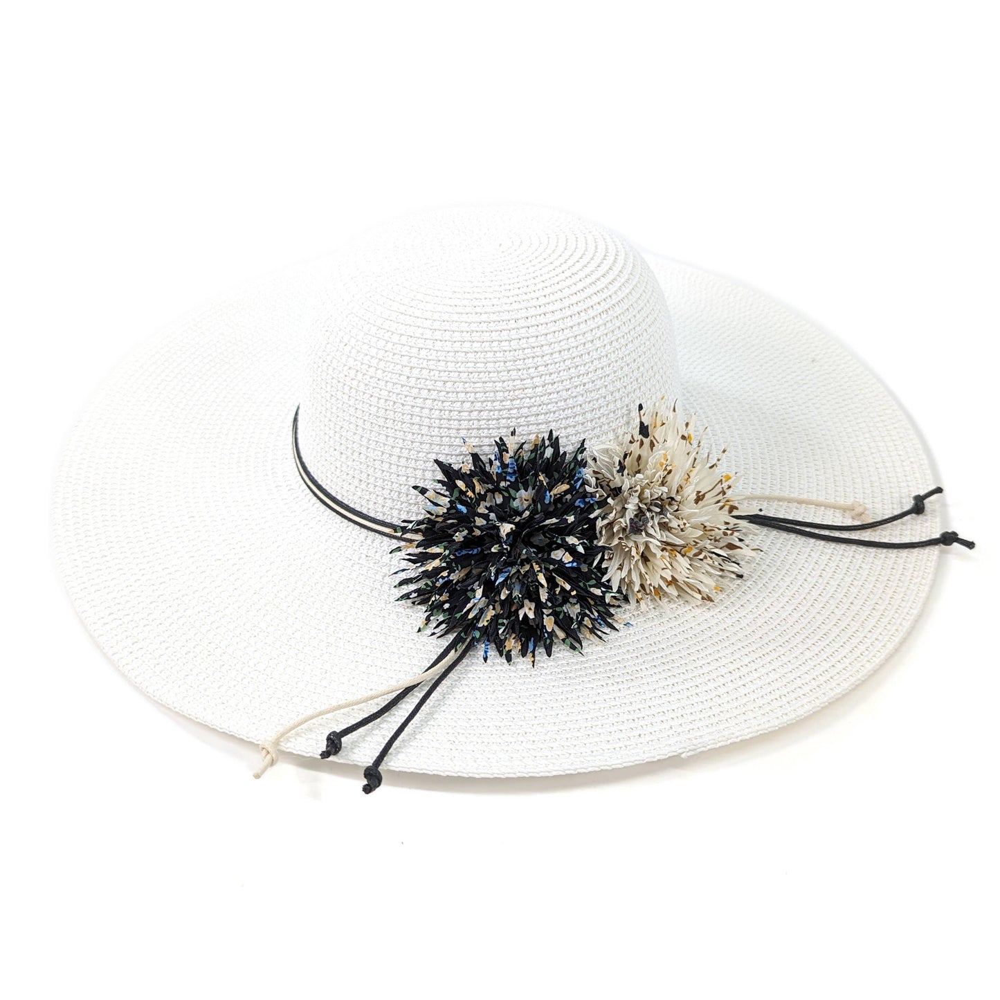 Foldable Blooming Flowers Hat - White (57cm)