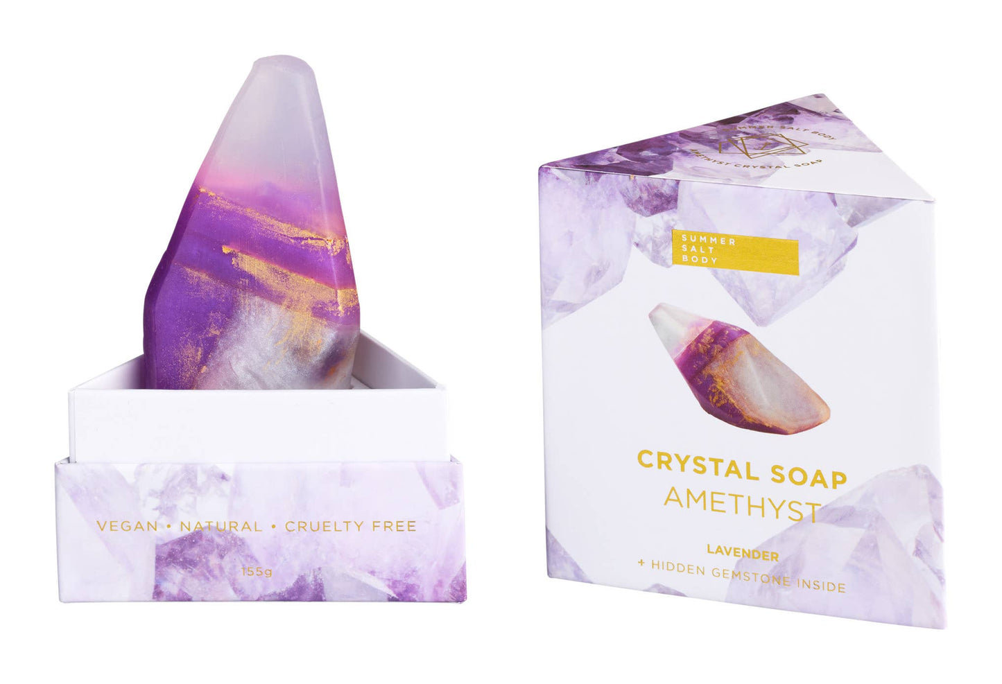 Amethyst Crystal Soap - with hidden gemstone!