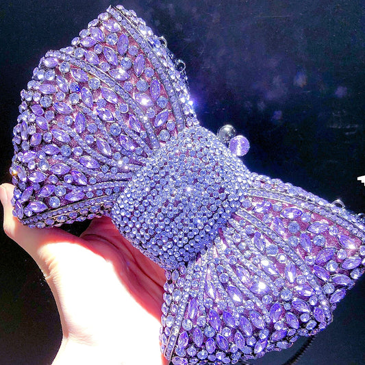 Belle Bow Rhinestone Evening Clutch