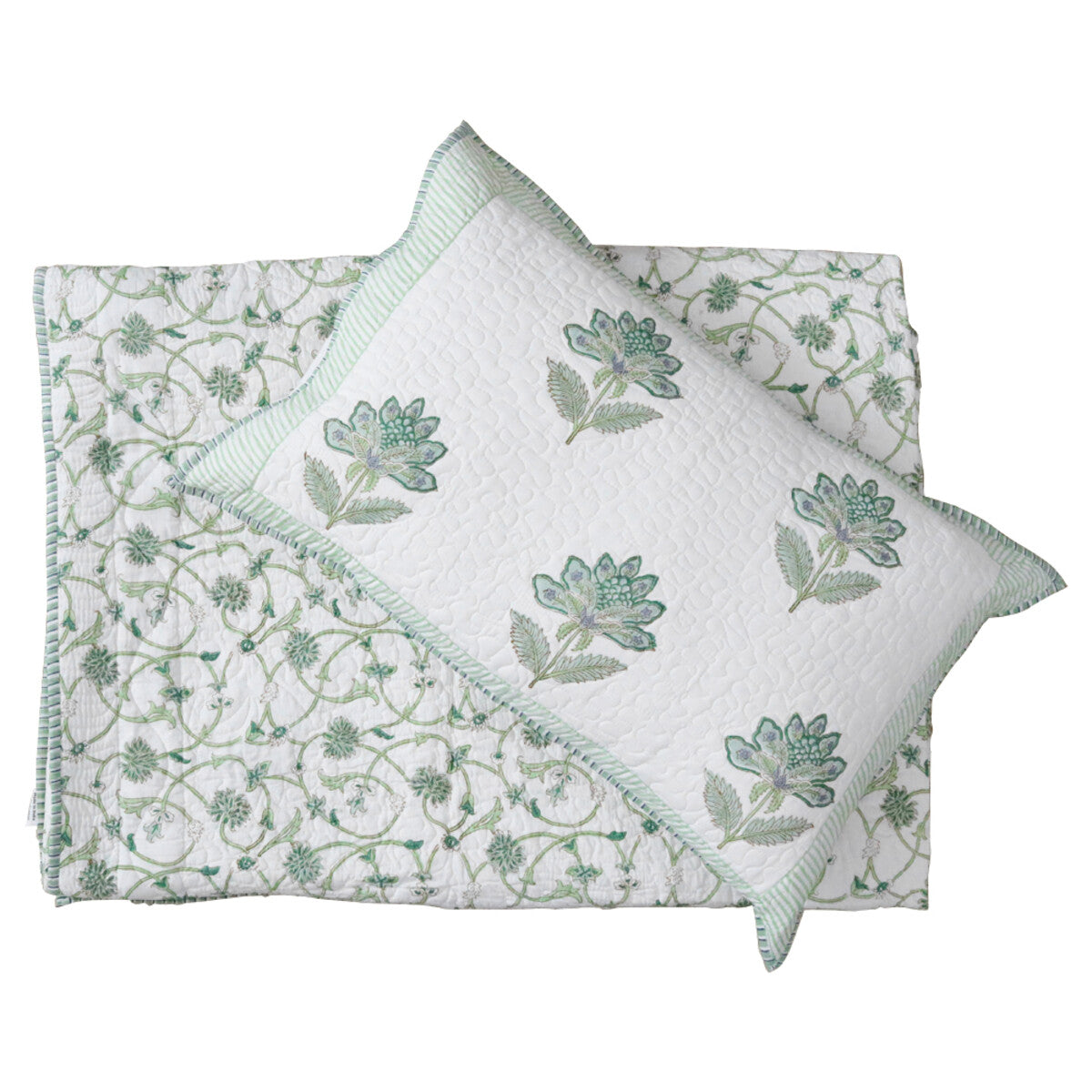 Block Print Bedspread Quilt Set