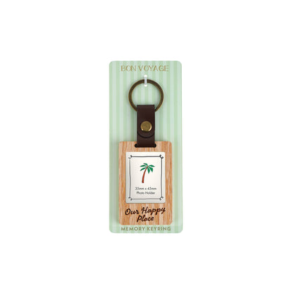 'Our Happy Place' Photo Keyring
