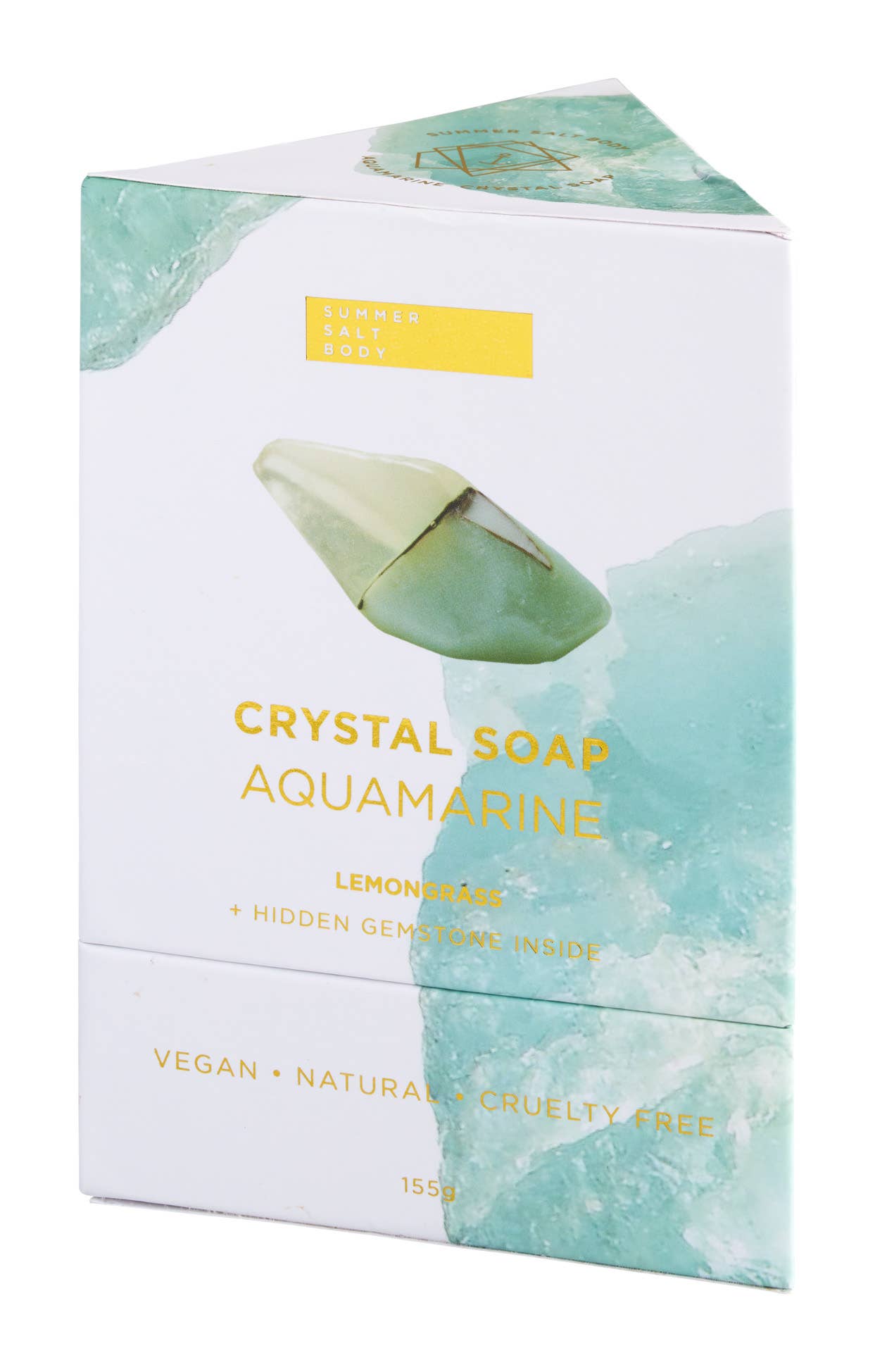 Aquamarine Crystal Soap - with hidden gemstone !