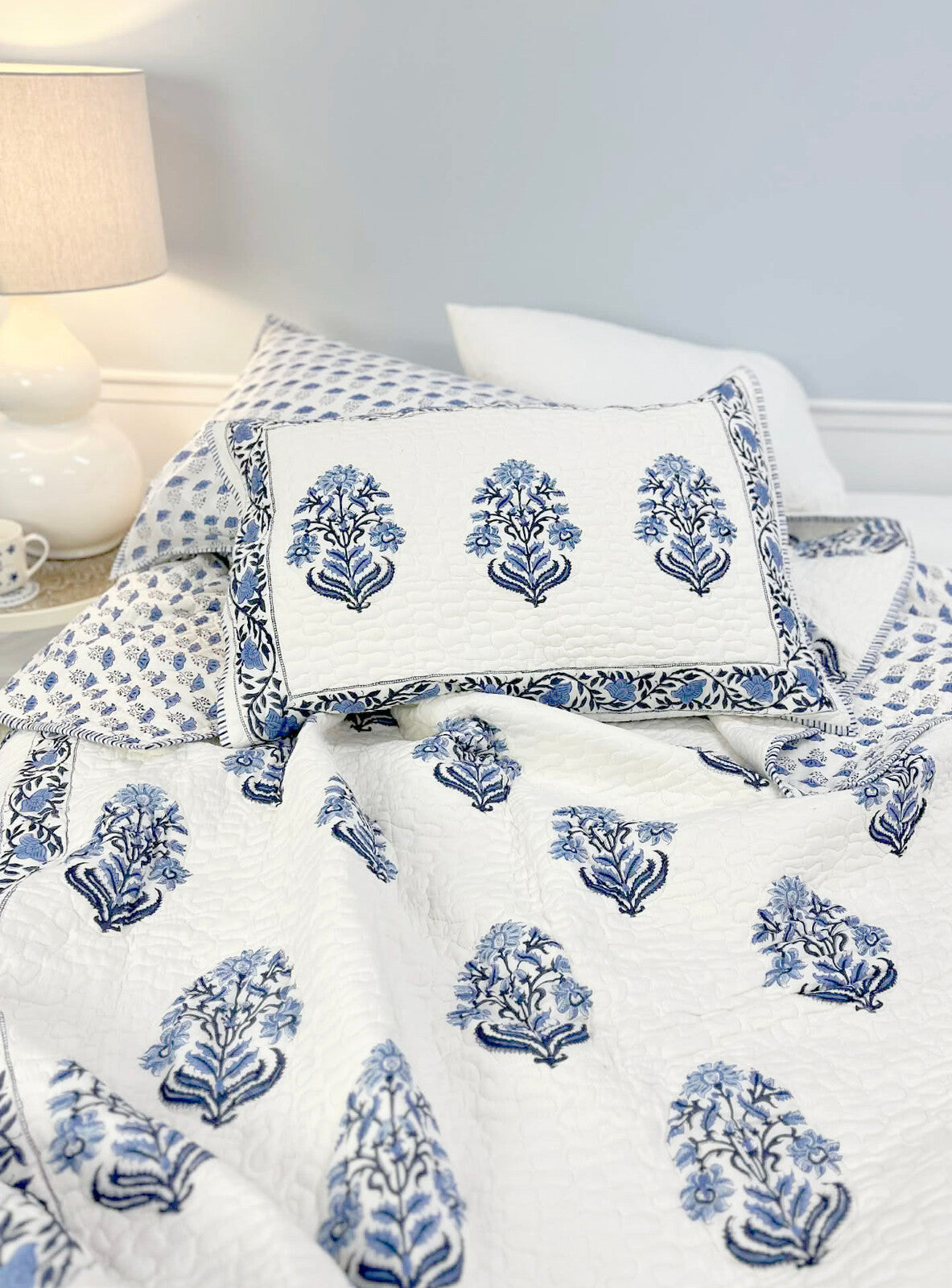 Block Print Bedspread Quilt Set