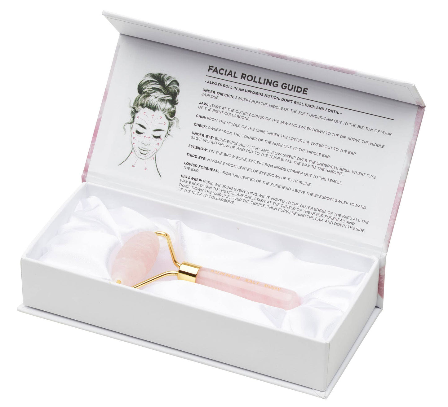 Facial Roller - Spiky Rose Quartz - BULK BUY 10 UNITS