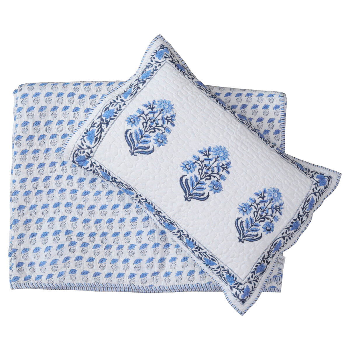 Block Print Bedspread Quilt Set