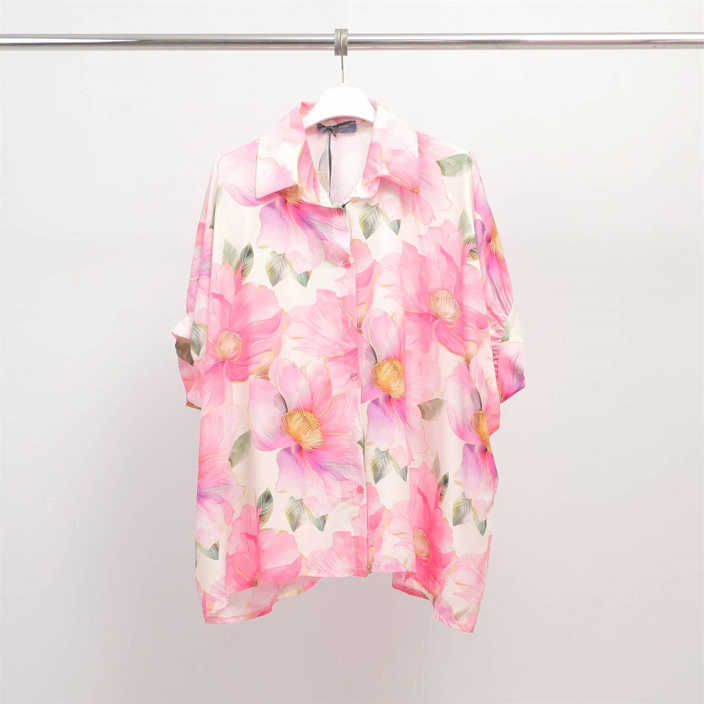 Oversized floral print shirt