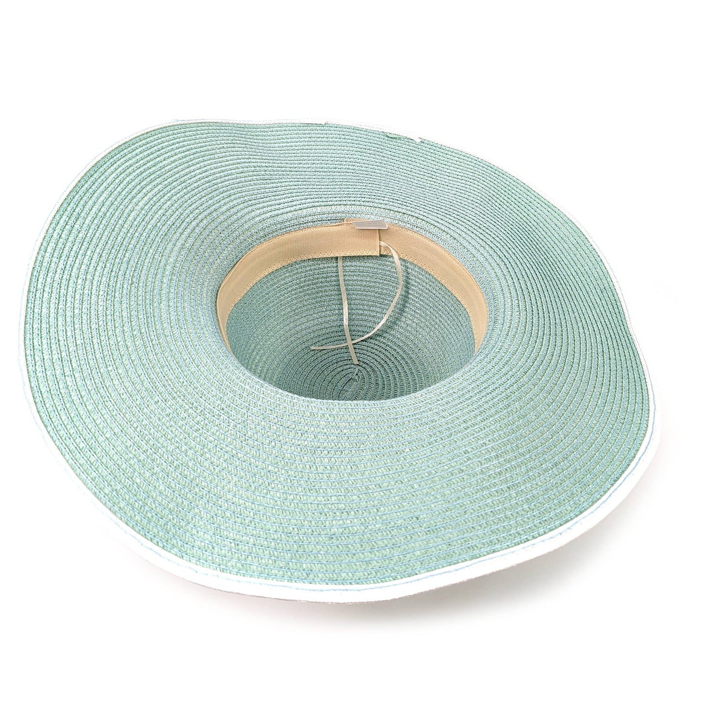 Foldable Bold Daisy Wide Brim Hat - Light Green (57cm)