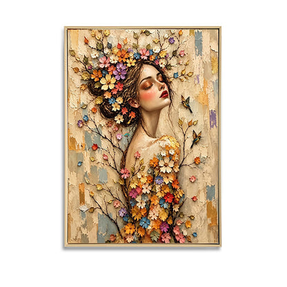 Floral Dahlia – Blossom Muse Framed Canvas | 50 × 70 cm